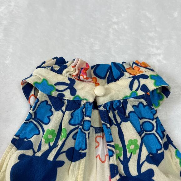 Plenty by Tracy Reese High Neck Sleeveless Floral Ruffle Trim Romper Size XS - Picture 7 of 16